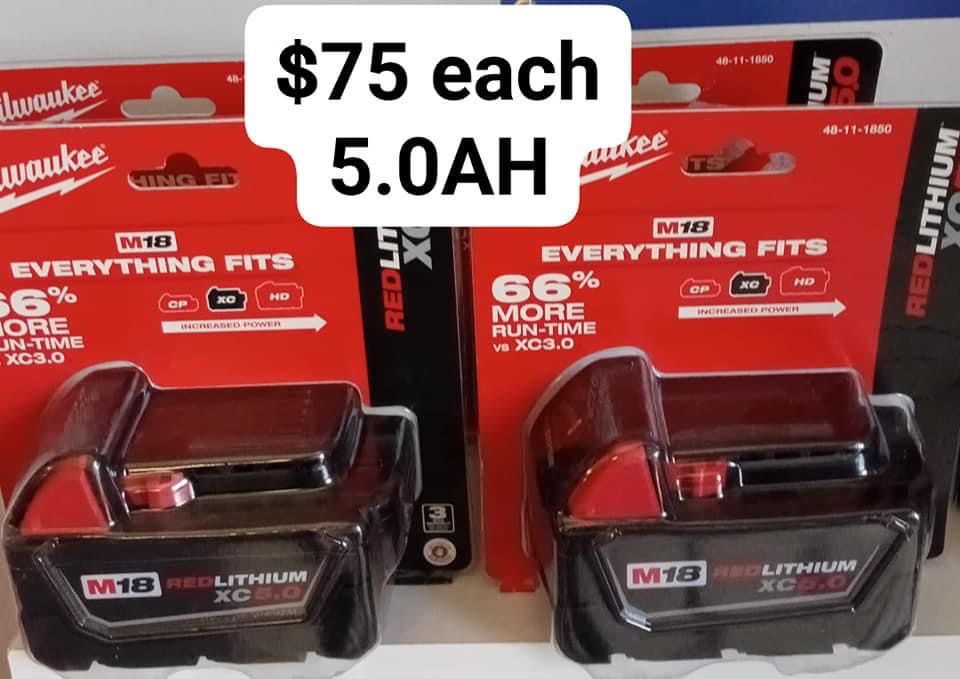 Batteries Each 5.0