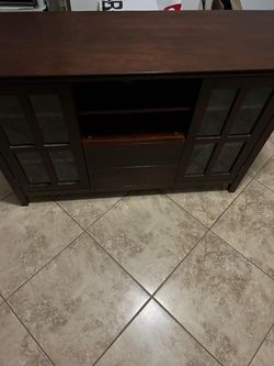 Wood  tv console