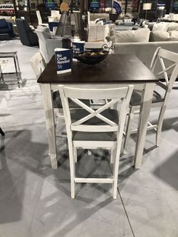 Rustic counter height table set