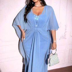 Light Blue Dress Size 18 Plus 