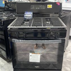 Whirlpool Black Gas stove 4 burners