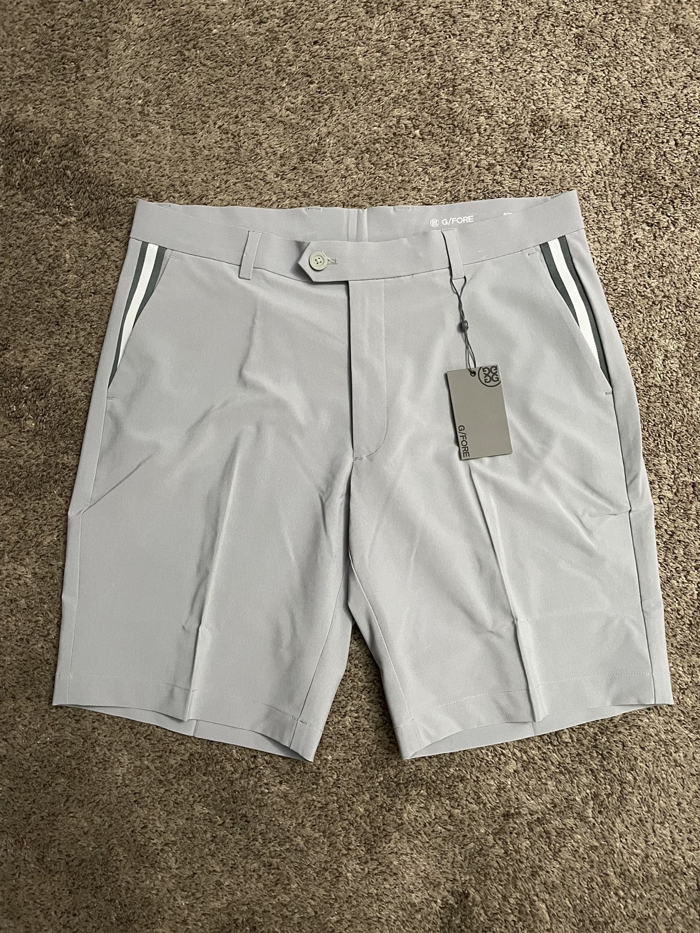 G/Fore G4 Maverick Hybrid Golf Shorts Gray Sz 34 NWT G4MF20P04