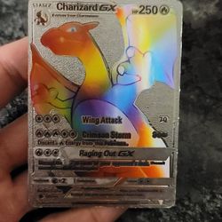 For Sale Chrome Charizard Gx Card Super Rear!!!