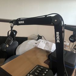 Shure SM7B with a Rode PSA1 stand