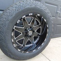 4 New 20X10 TIS Rims 275 60 20 Goodyear AT Tires 5X5.5 5X150 -25MM
