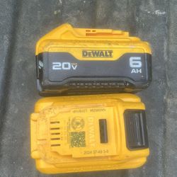 2 Dewalt 6ah Batteries. 
