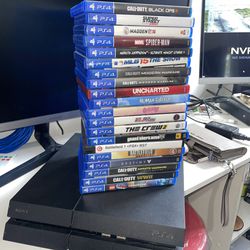 PS4 W/ Games , Controllers, & Headset