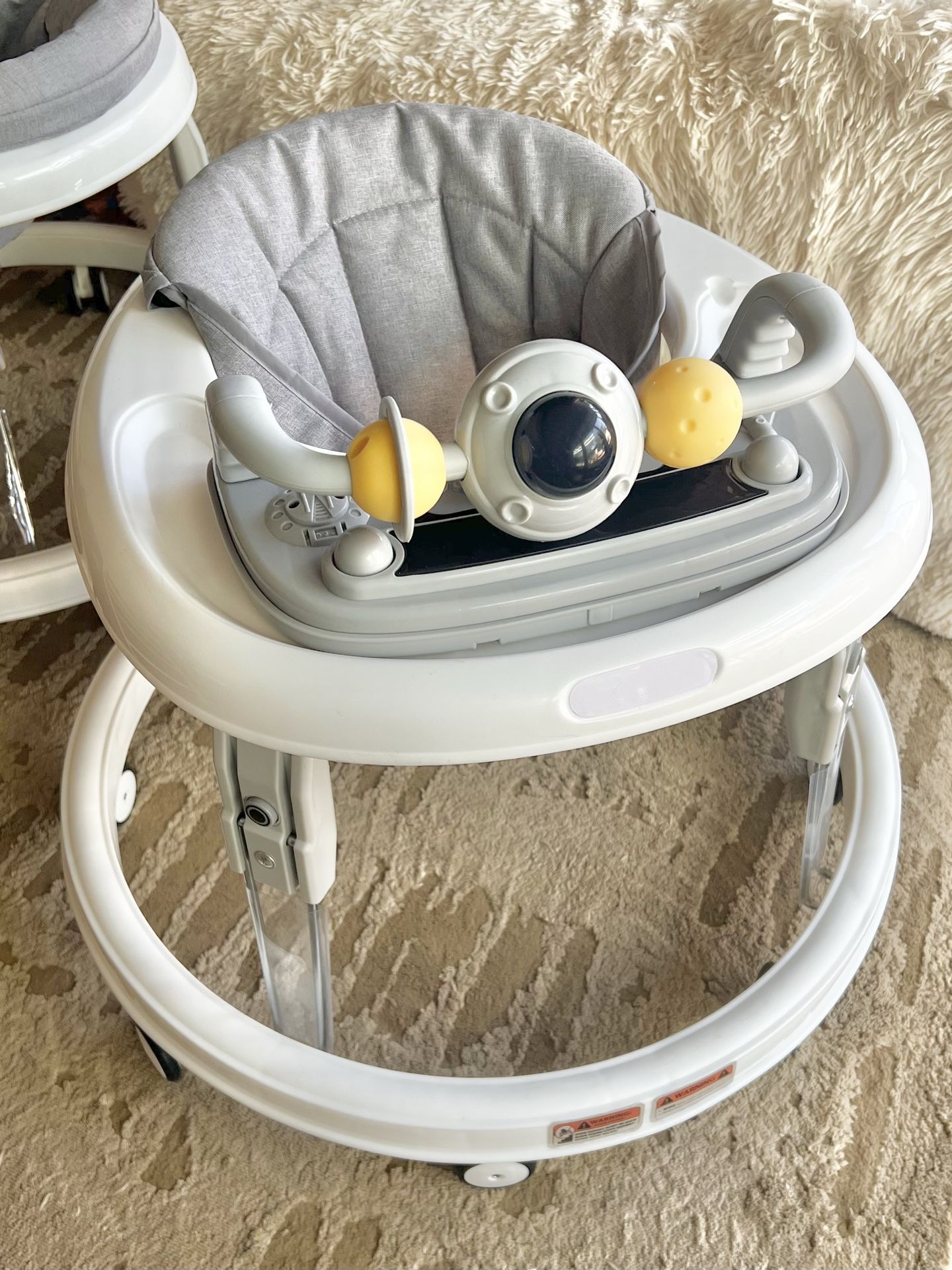 Baby walker with spaceship controls toy