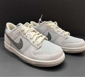 Nike Dunk Low GS “Reflective Swoosh White” Grey Sneakers FV0365 100 Size 4.5Y/6W
