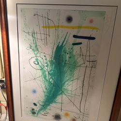 Large Original Abstract Framed Artwork – 50” x 38.5”