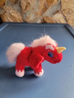 McDonald's Neopets Red Uni Plush Toy From 2004