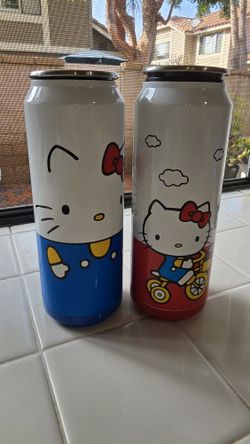 Two (2) Hello Kitty Tumblers Mugs Cups Drinkware 16 Oz Made By Igloo