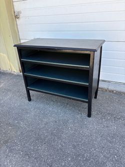 Black and Teal TV Console/Shelf