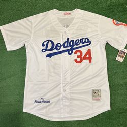 Los Angeles Dodgers Fernando Valenzuela Mitchell&Ness 1981 White Jersey