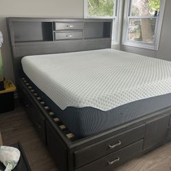 Ashley Furniture King Bed Frame W/ Storage