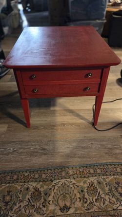 Red End Table/Night Stand