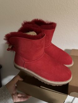 Brand New UGG Selene Boot Red Womens Size 5 Suede Nautical Rope 1006493