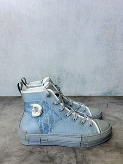 Dior B23 Daniel Arsham Oblique Light Blue Limited Edition High Top Sneakers US9