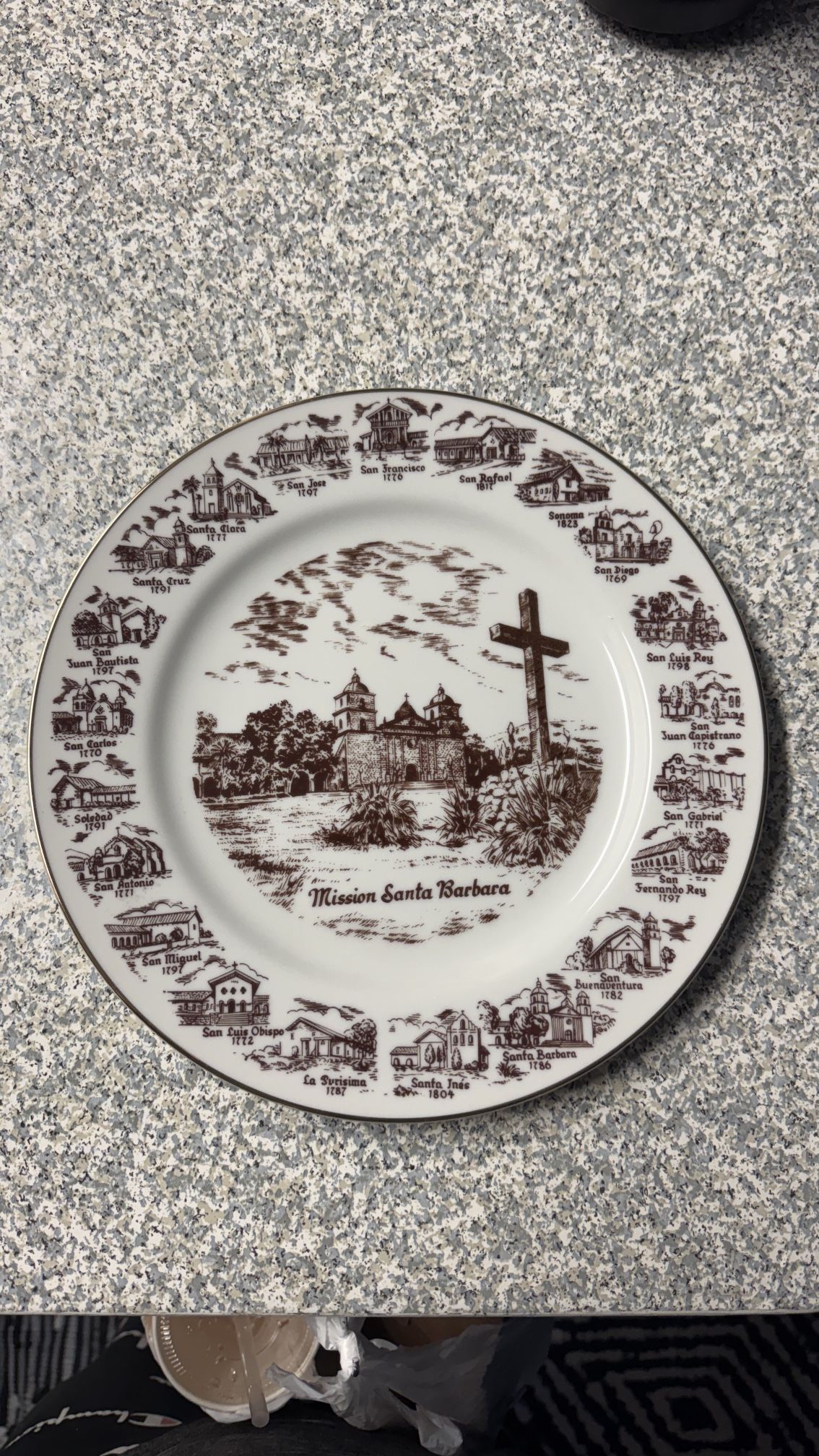 Santa Bárbara Mission Royal Ann Plate Fine China