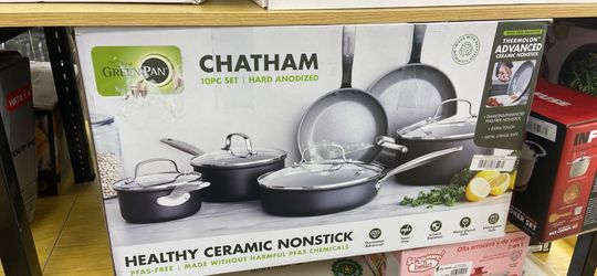 GreenPan Chatham 10-Piece Hard Anodized Ceramic Nonstick Cookware Set