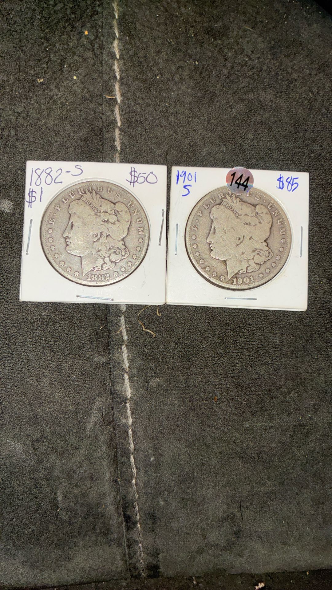 2 Morgan Silver Dollars San Francisco Mint