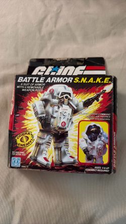 Vintage 1983 G.I. Joe S.N.A.K.E. Armor CIB Bundle & Cobra Trooper Figure
