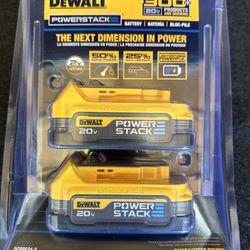 Dewalt Powerstack 20v 1.7ah batteries 2-pack