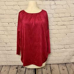 Chico’s Women’s 3/4 Sleeve Maroon Top Size XL