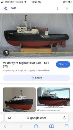 Radio Controlled Mr. Darby Tug Boat 4 Ft Long
