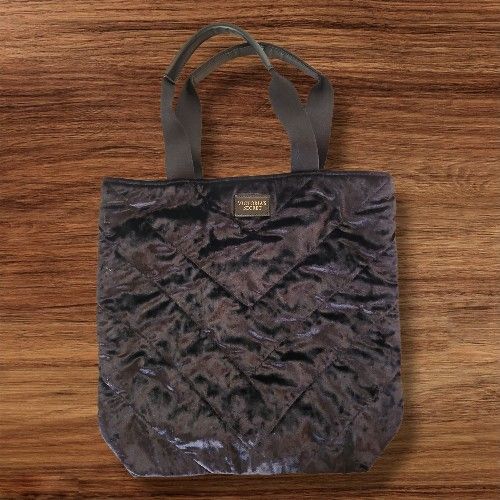 Victoria's Secret Black Crushed Velvet Tote Bag