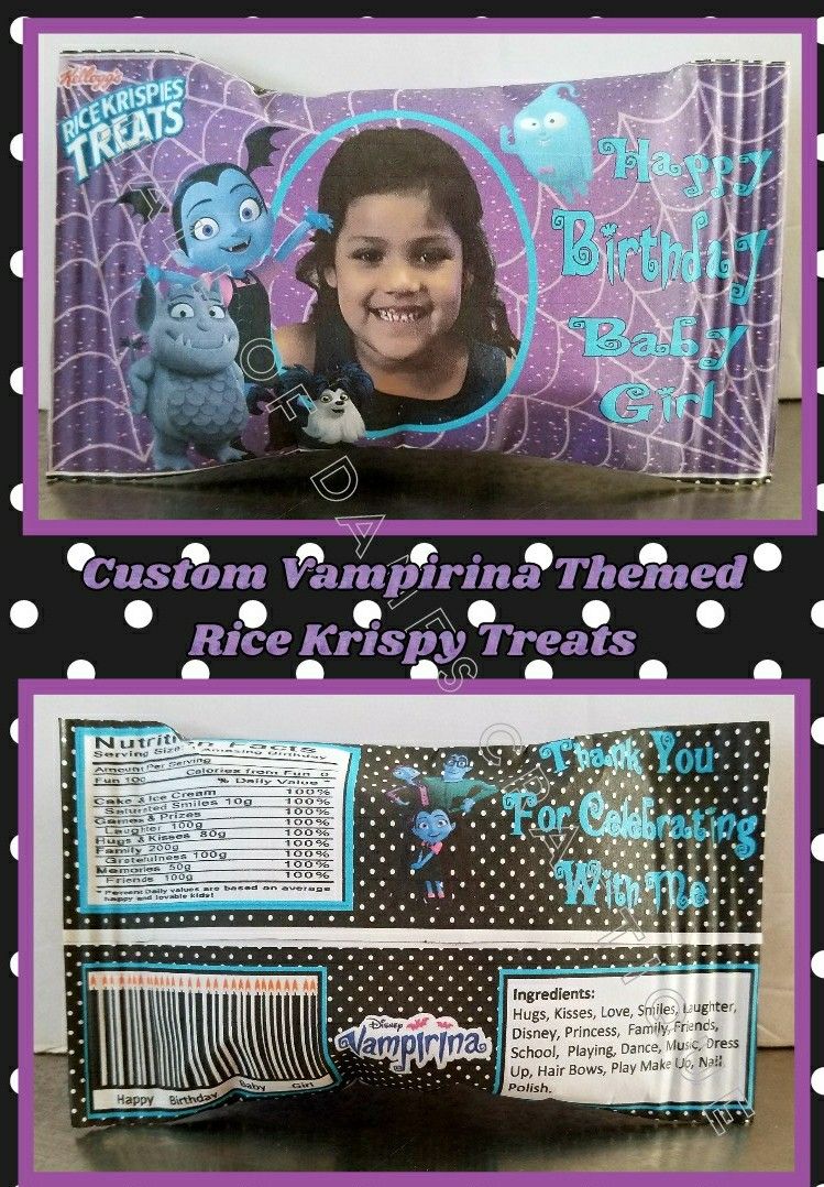 Vampirina themed treat bags, party favors, decorations filled with R.K. Treats