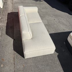 Jonathan Side Chaise Sofa Left Facing, Performance Creamy White,  Like New, Perfect Condition