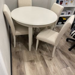 Kitchen Table and 4 Light Beige Chairs 