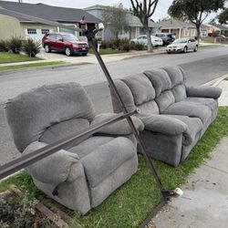 FREE FREE FREE couch & Matching Recliner and Cal King Box Frame