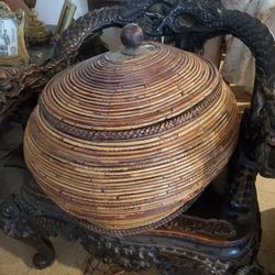 Large Old China Basket 