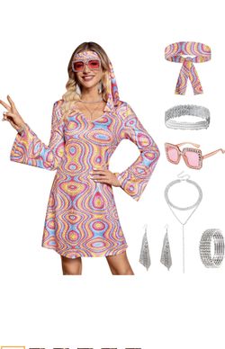 Adult 70 Disco Dress Sz XL
