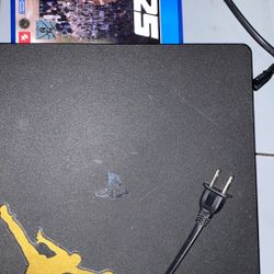 PS4 Console With A Game And 2 Controllers