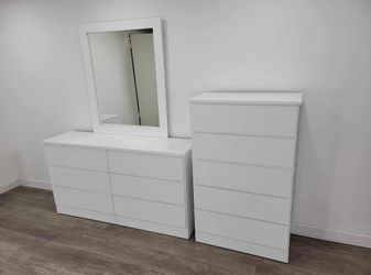 Dresser Whit Mirror And Chest  - Cómoda Con Espejo Y Gavetero