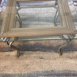 Glass Top End Table