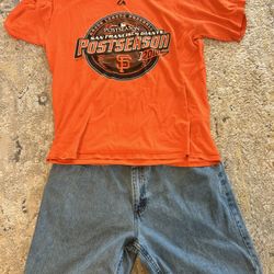 Vintage 2010 San Francisco Giants Postseason Tee – Majestic – M 