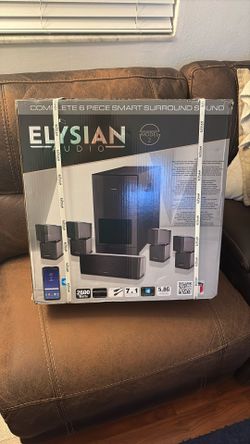 Elysian Audio 7.1 Smart Surround Sound System – 6-Piece – 2600W – New in Box