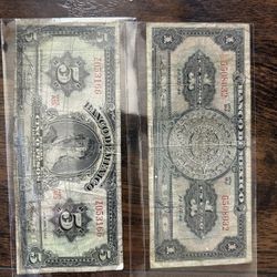 Two Bills From Mexico, Different Years