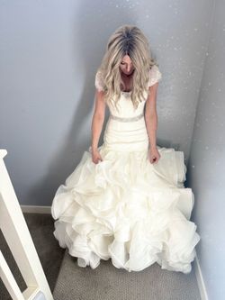 Romantic Lace Mermaid Wedding Dress w/ Beaded Waist – Boho Luxe