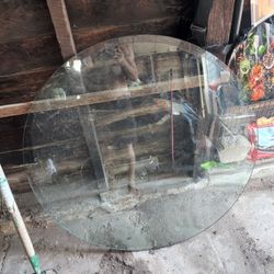 42" Round Tempered Glass Table Topper