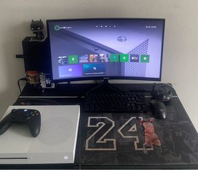 Xbox One S With Controller, Cables & Games
