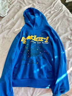 Young thug uyscutti spider sp5der blue yellow star hoodie