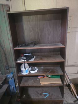 Wooden shelves