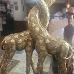 African Giraffe 🦒 Statue. Tell your beautiful love story with these beautiful 🦒 🦒 giraffes. Sturdy wood base.