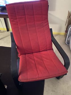 Red lounge chair