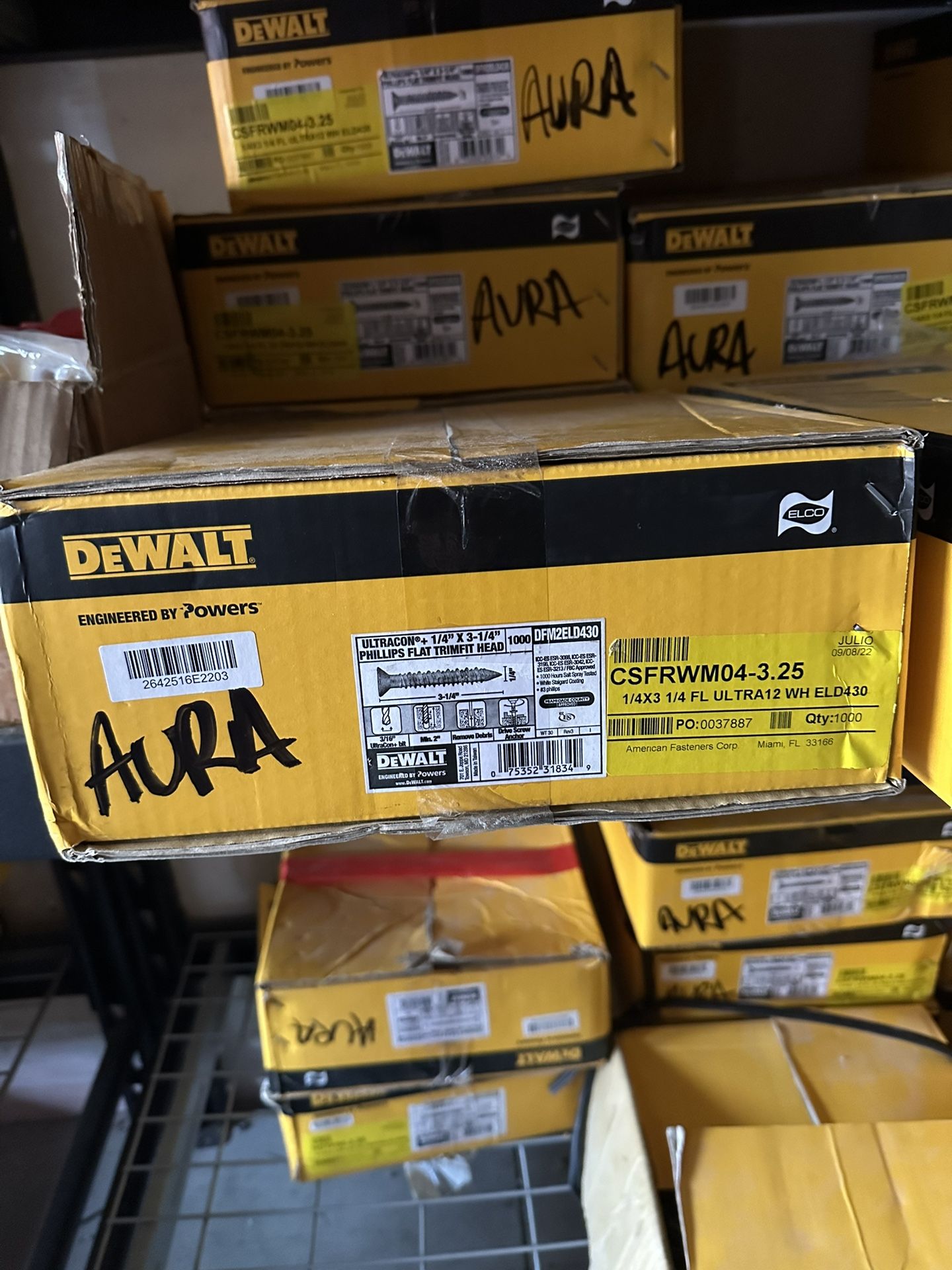 Dewalt Concrete Screws. Tapcons